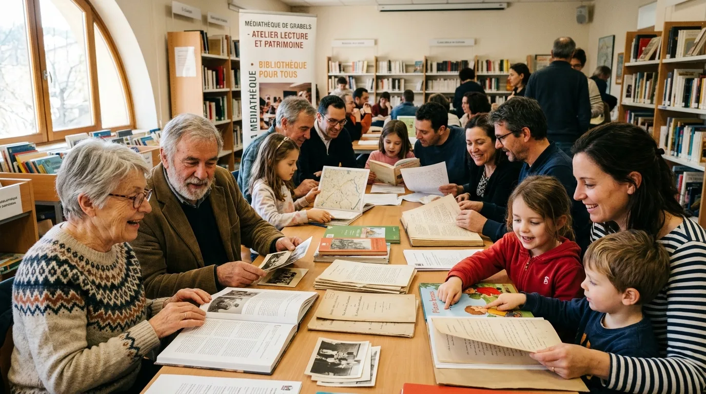 Séance collective d'apprentissage et de lecture partagée